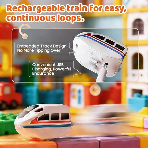 3D Gravity-Defying Electric Train Set – 140 Pcs DIY Flexible Cube Track, Build Any Track You Imagine, Safe & Durable STEM Toy for Kids 3-12, Encourages Creativity & Problem-Solving in Kuwait