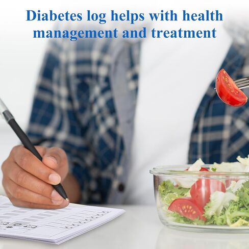 10 Pcs Diabetes Blood Sugar Log Book, 3 x 4 inch Daily Blood Glucose Monitoring, Daily Blood Sugar Log for Type 1 & 2 Diabetes, 13 Week Tracker Diabetics Log Book Before & After Meals, Pocket Size Journal for Diabetics in Kuwait