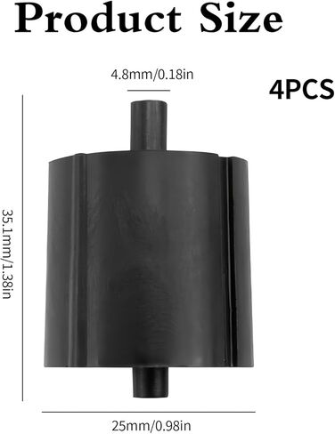 4 PCS Core Replacement Tape Holder Accessories, Universal Tape Dispenser Core for 1 Inch Spindle Office Desktop Tape Dispensers, Black Desktop Tape Hub Replacement for Home Office in Kuwait