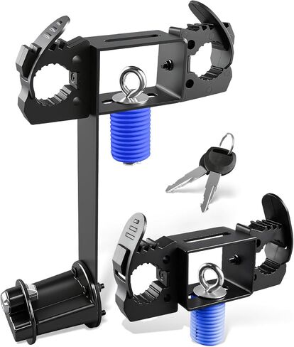 Upgraded UTV Tool Hooks Rack with Transfer Tank Mount Fit for Polaris Ranger General, Dual Tool Hooks Bed Mount Holder for Shovel Axe Rakes Farm, Heavy-Duty Steel in Kuwait