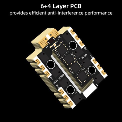 HGLRC 60A BL32 8S M3 3-8S MINI 4IN1 ESC، يدعم DShot300 / DShot600 / Oneshot/PWM لطائرة سباق FPV بدون طيار حرة in Kuwait
