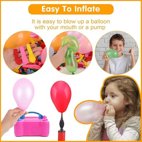 500PCS Water Balloons Bulk without Refill Kits,Small Water Balloon for Summer Splash Fun,Party Air Balloons for Wedding Birthday Graduation Anniversary Carnival Games Decoration in Kuwait