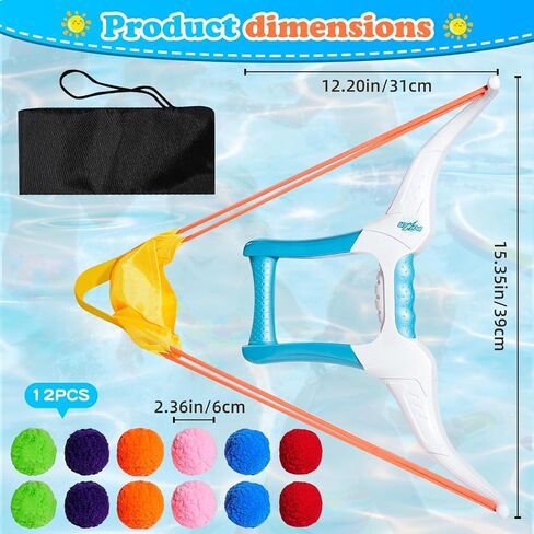 Water Balloon Launcher Slingshots for Kids with 12 Pcs Reusable Water Balloons Pool Toys for 3-10 Years Old Boys & Girls Outdoor Backyard Water Games Beach Toy in Kuwait