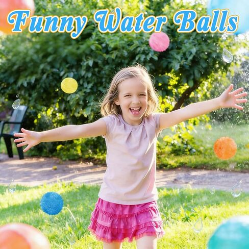 70 Pcs Reusable Water Balls with Mesh Bag,Outdoor Water Balloons for Kids,Soft Water Absorbent Balls for Outdoor Water Games,Pool,Beach,Activities in Kuwait