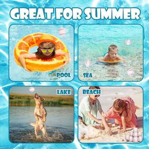 30 Pack 2.36" Water Bomb Splash Balls,Water Absorbent Baseballs Pool Toys,Reusable Water Balloons for Kids,Outdoor Water Fight Game Activities for Boys Girls,Summer Beach Pool Party Favors in Kuwait