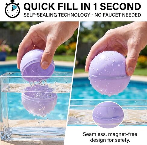 Reusable Water Balloons - 12 PCS Quick Fill Refillable Water Balloons for Kids & Adults - Soft Silicone Water Bombs for Summer Pool Parties, Backyard Games & Outdoor Water Fun (colorful) in Kuwait