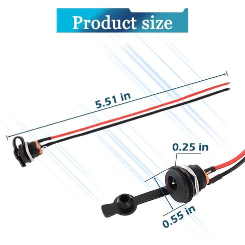 منفذ شحن سكوتر كهربائي لصواريخ Razor MX125 Dirt Rocket، Dynacraft، Hover-1، Jetson، Swagtron، مقبس شاحن بطارية بديل 6 فولت أو 12 فولت in Kuwait