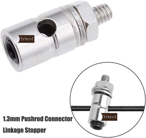 45Pcs 304 Stainless Steel 0.047"x10.24" Z Pushrods and Nylon Lock on Control Horns 0.79"x0.43" and Adjustable Pushrod Connector Linkage Stopper 0.05" Compatible for RC Airplane Plane in Kuwait