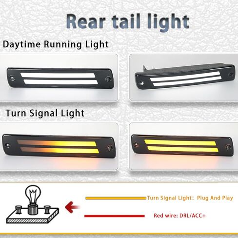 Switchback الأبيض / العنبر LED المصد الأمامي ضوء الضباب DRL / ميزة ضوء إشارة الانعطاف المتوافقة مع Toyota Land Cruiser FJ80 LC80 1991-1997 in Kuwait