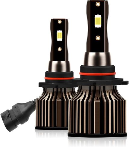 Fit For Fiat 500 2012 2013 2014 2015 2016 2017 2018 2019 High Low Beam Lights Bulbs, 9012 HIR2 Powersports Bulbs, 6000K White, 30000LM 400% Brightness, Plug and Play, Pack of 4 in Kuwait