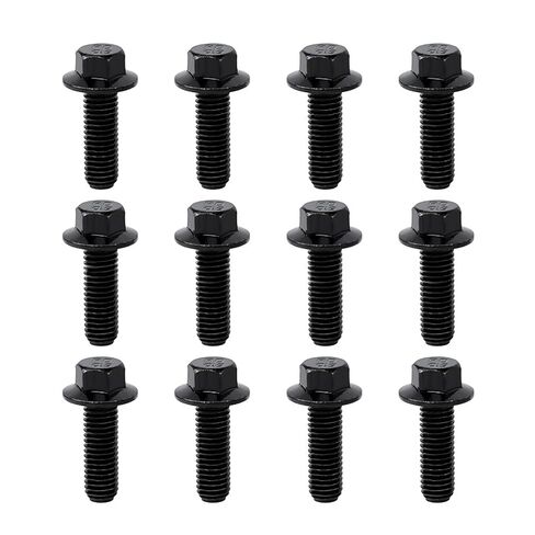 12PCS M8x1.25 Grade Exhaust Manifold Bolts - Replacement ls Header Bolts. High Strength Exhaust Bolt Kit Compatible with Automotive Engines, Reliable Hardware in Kuwait