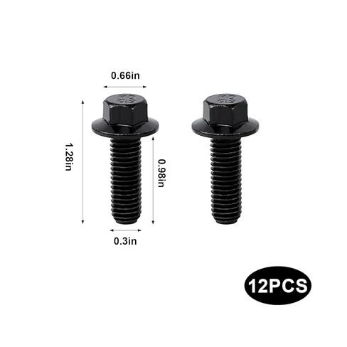 12PCS M8x1.25 Grade Exhaust Manifold Bolts - Replacement ls Header Bolts. High Strength Exhaust Bolt Kit Compatible with Automotive Engines, Reliable Hardware in Kuwait
