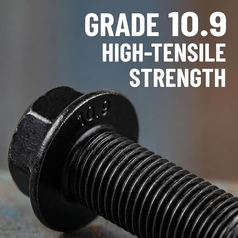 12PCS M8x1.25 Grade Exhaust Manifold Bolts - Replacement ls Header Bolts. High Strength Exhaust Bolt Kit Compatible with Automotive Engines, Reliable Hardware in Kuwait