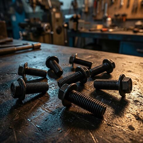 12PCS M8x1.25 Grade Exhaust Manifold Bolts - Replacement ls Header Bolts. High Strength Exhaust Bolt Kit Compatible with Automotive Engines, Reliable Hardware in Kuwait