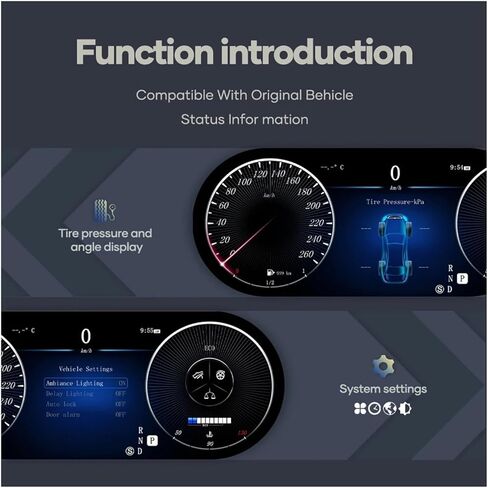 مجموعة لوحة القيادة الرقمية LCD 12.3 متوافقة مع Benz W212-NTG4.5 2014-2015 سنة لوحة أدوات السيارة قمرة القيادة Speedme in Kuwait