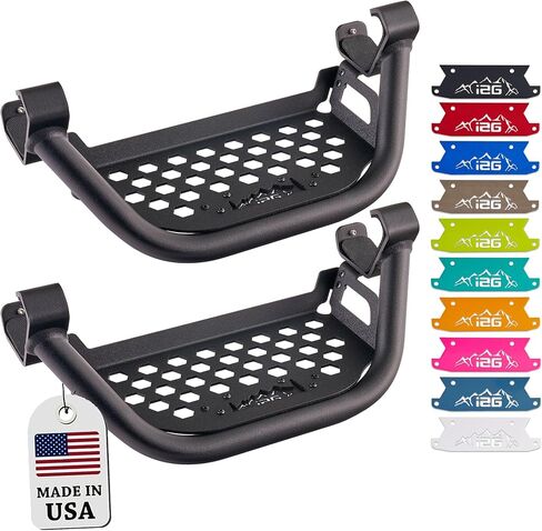 IAG V3 Drop Down EZ-Step for Ford Bronco 2021+ w/rockrails (2 Door, Black Logo Plate, 1 Pair) (Does not fit Raptor or Sport) in Kuwait