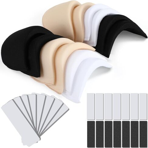Qunclay 6 Pairs Shoulder Pads for Women Clothes No Sewing Required with Detachable Hook and Loop Clothing Anti Slip Tape Reusable Set in Shoulder Pads Soft Sponge Pad for Men Blazer Sewing Accessories in Kuwait