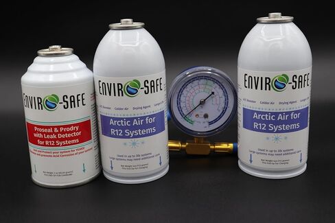 Generic Arctic Air لـ R12، Proseal، Prodry مع مجموعة كاشف التسرب مع مقياس شحن نحاسي (3 علب)، ES12AH3 in Kuwait