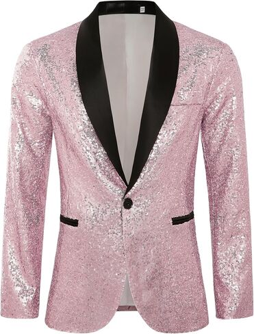 Coucoland Sequin Blazer Men-Tuxedo Jacket الترتر بدلة الرجال المعاطف الرياضية in Kuwait