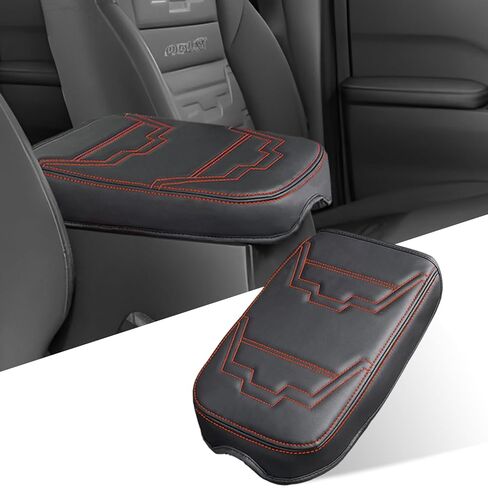 غطاء وحدة التحكم المركزية لسيارة Nissan Frontier - غطاء صندوق مسند الذراع المضاد للخدش وغطاء وحدة التحكم الوسطى لسيارة Nissan Frontier SV Pro 4X 2022 2023 2024 2025 2026 الملحقات الداخلية (غرز برتقالية) in Kuwait