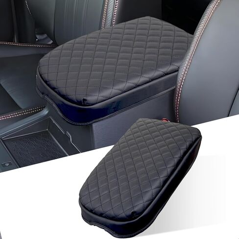 Center Console Cover for Nissan Frontier - Anti-Scratch Armrest Box Lid Pad Middle Console Cover for Nissan Frontier SV Pro 4X 2022 2023 2024 2025 2026 Interior Accessories (Orange Stitches) in Saudi Arabia