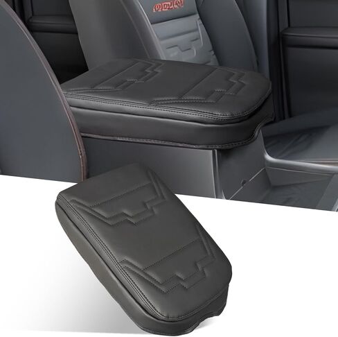 Center Console Cover for Nissan Frontier - Anti-Scratch Armrest Box Lid Pad Middle Console Cover for Nissan Frontier SV Pro 4X 2022 2023 2024 2025 2026 Interior Accessories (Orange Stitches) in Saudi Arabia