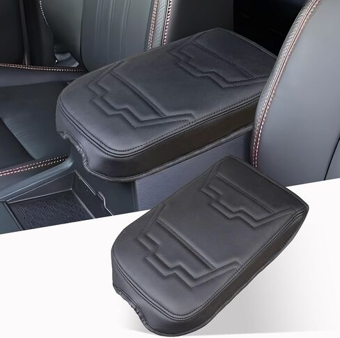 Center Console Cover for Nissan Frontier - Anti-Scratch Armrest Box Lid Pad Middle Console Cover for Nissan Frontier SV Pro 4X 2022 2023 2024 2025 2026 Interior Accessories (Orange Stitches) in Saudi Arabia