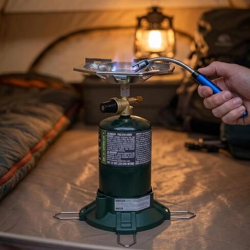 موقد البروبان للتخييم مع موقد عالي الطاقة، موقد واحد للزجاجة العلوية من البروبان، لهب قابل للتعديل لحقيبة الظهر، والمشي لمسافات طويلة، والتخييم، وموقد علوي مع كابل USB (الوقود غير متضمن) in Saudi Arabia