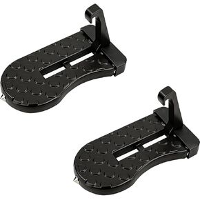 2 Pack Car Door Step, Heavy Duty Aluminum Roof Rack Latch Hook with 400lb Capacity, Anti-Slip Foldable Foot Pedal for Easy Roof Access on SUV and Truck in Kuwait