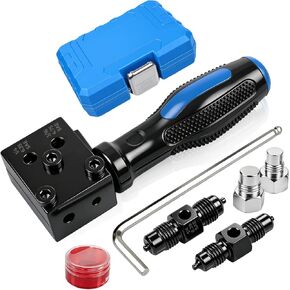 Professional 7-Piece Brake Line Flaring Tool Kit for 3/16″ & 1/4″ SAE Double Flare and 45° Single & Bubble Flares in Kuwait