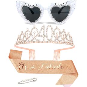Birthday Sash & Crystal Black Tiara Kit CIEHER Birthday Crown and Sash Crowns for Women Birthday Queen Sash for Women Girls Black Crown Birthday Tiara Birthday Decorations Rhinestones Headband Hair in Kuwait