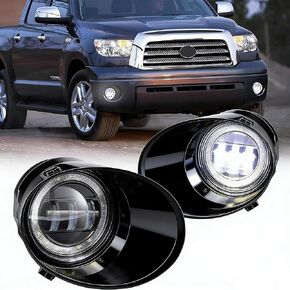 LED Fog Lights with Daytime Running Lights Compatible for Toyota Tundra 2007 2008 2009 2010 2011 2012 2013, Sequoia 2008-2011 Fog Light Assembly Fit for Original Bumper Driving Fog Lamp in Saudi Arabia