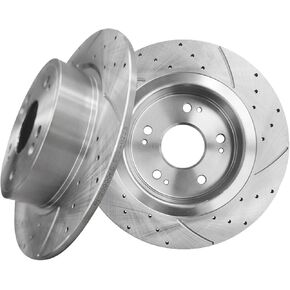 PM Auto Rear 282mm Drilled Slotted Disc Brake Rotors Replacement For 2013-2017 Honda Accord, Automotive Replacement Brake Rotors in Kuwait
