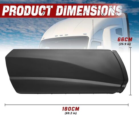 لوحة هدية Sterlix متوافقة مع Kenworth T680 2013-2021 OE استبدال الجانب الأيمن للخطوة - أسود (الجانب الأيمن للراكب - بدون فتحة، 69.29 بوصة) in Kuwait
