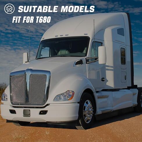 لوحة هدية Sterlix متوافقة مع Kenworth T680 2013-2021 OE استبدال الجانب الأيمن للخطوة - أسود (الجانب الأيمن للراكب - بدون فتحة، 69.29 بوصة) in Kuwait