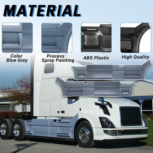 VNL Fairing Step Panel Right Side Compatible with 1997-2014;2015-2017 Volvo VNL Semi-Trucks (29" Fairing Skirt Side Panel, Right) in Kuwait