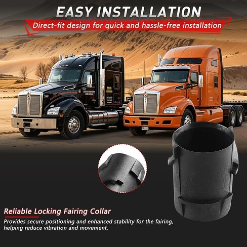 غطاء مزلاج ياقة مزلاج لشاحنات Kenworth T660 T680 وPeterbilt، مطابقة ألوان OEM، مثبت مركب عالي القوة، حماية من الصدمات المقاومة للأشعة فوق البنفسجية، يستبدل A18-1002 / M302-611 in Kuwait