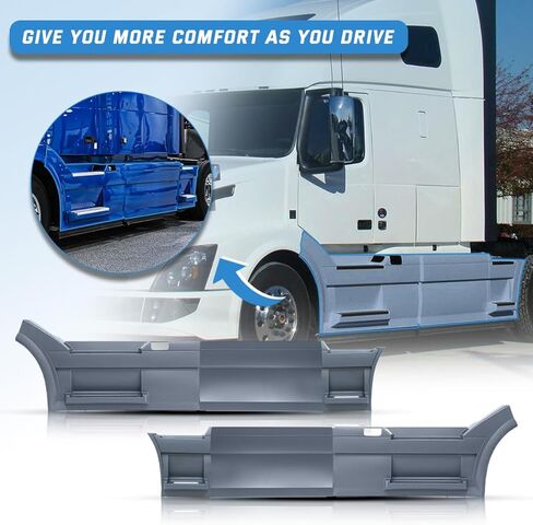VNL Fairing Step Panel Right Side Compatible with 1997-2014;2015-2017 Volvo VNL Semi-Trucks (25" Fairing Skirt Side Panel, Right) in Kuwait