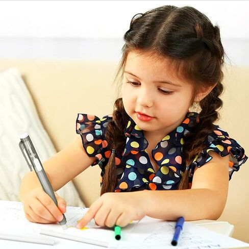 24 قطعة من أقلام الممحاة الميكانيكية القابلة للسحب، 4 أقلام ممحاة قابلة للسحب مع 20 ممحاة لإعادة تعبئة المعلم وكتابة الرسم والمكتب المدرسي والدراسة اليومية in Kuwait