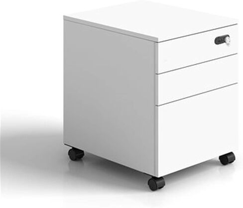 Black File Cabinet with Lock & WheelsModern SpaceSaving Office Storage Low Profile Design for Staff UseSecure Filing Solution for Home & Office in Kuwait