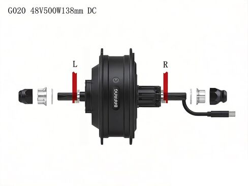 BAFANG 48V 500W Rear Hub Motor Ebike Conversion Kit, Brushless Geared Motor, Smart Controller, V & Disc-Brake Compatible, for 28-29" 、700C Bikes in Kuwait