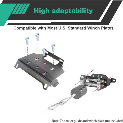 Winch Mounting Plate Kit Fit for Polaris General 1000 2016-2019, RZR 1000 900 2014-2019, RZR XP Turbo 2016-2018 in Kuwait