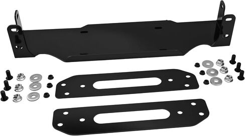 Winch Mounting Plate Compatible with Jeep Wrangler JL JLU & Gladiator JT 2018-2026, Heavy-Duty 7GA Steel Winch Mount for Factory Modular Steel Bumper, 12000 lbs Capacity Hidden Winch Mount in Kuwait