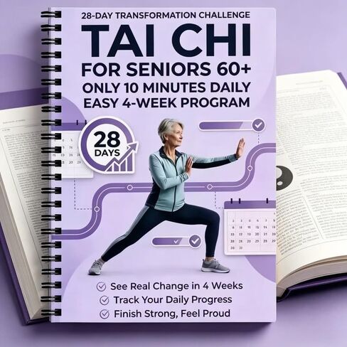 برنامج المشي تاي تشي لكبار السن 60+ 28 يومًا طقوسًا صباحية روتين يومي مدته 10 دقائق تقنيات الحفاظ على الصحة الصينية التقليدية للتنقل والتوازن، A1 in Kuwait