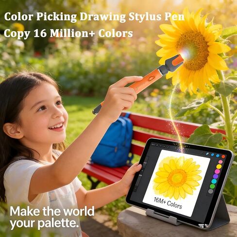 أقلام اختيار الألوان لرسم الأطفال، ألوان 16 مليون لون في 1 أقلام ملونة لأجهزة iPad/iPhone/الأجهزة اللوحية مع تطبيقات ألعاب تعليمية تعليمية للتلوين والرسم والفن والهدايا للفتيات والأولاد الذين تتراوح أعمارهم بين 3-12 عامًا in Kuwait