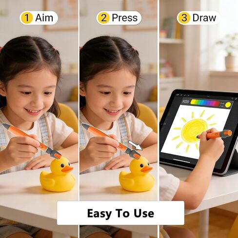 أقلام اختيار الألوان لرسم الأطفال، ألوان 16 مليون لون في 1 أقلام ملونة لأجهزة iPad/iPhone/الأجهزة اللوحية مع تطبيقات ألعاب تعليمية تعليمية للتلوين والرسم والفن والهدايا للفتيات والأولاد الذين تتراوح أعمارهم بين 3-12 عامًا in Kuwait