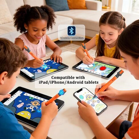 أقلام اختيار الألوان لرسم الأطفال، ألوان 16 مليون لون في 1 أقلام ملونة لأجهزة iPad/iPhone/الأجهزة اللوحية مع تطبيقات ألعاب تعليمية تعليمية للتلوين والرسم والفن والهدايا للفتيات والأولاد الذين تتراوح أعمارهم بين 3-12 عامًا in Kuwait