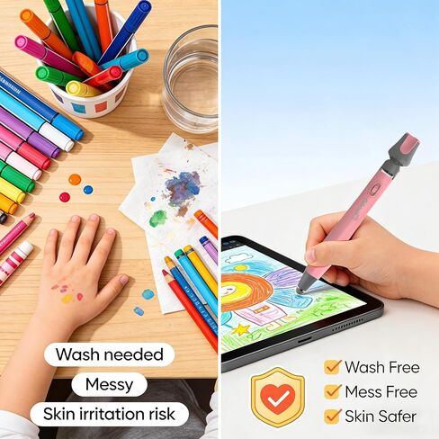 Color Copy Colored Stylus Pens for Kids Drawing, COLORPIK 16M Colors in 1 Pencils for iPad/iPhone/Tablets with Learning Education Game Apps for Coloring, Painting, Art, Gifts for Girls Boys Ages 3-12 in Kuwait