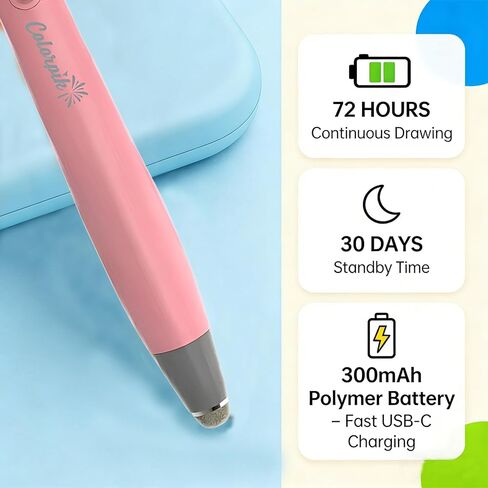 Color Copy Colored Stylus Pens for Kids Drawing, COLORPIK 16M Colors in 1 Pencils for iPad/iPhone/Tablets with Learning Education Game Apps for Coloring, Painting, Art, Gifts for Girls Boys Ages 3-12 in Kuwait