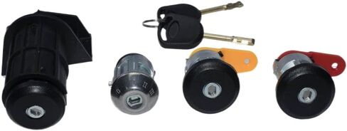 Complete Lock Set Ignition Switch Left Door Lock Right Door Lock Trunk Lock Compatible with Ka Fiesta Courier Escort 3N21-F22050-BB in Kuwait